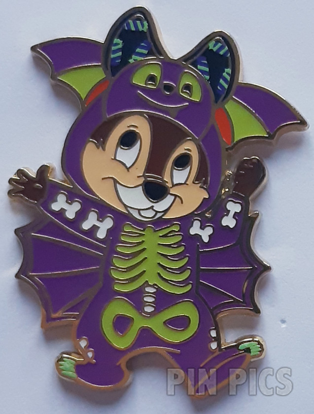 HKDL - Chip  - Skeleton Bat Costume - Happy Halloween