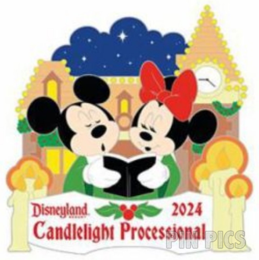 DL - Mickey and Minnie Mouse - Singing - Candlelight Processional 2024