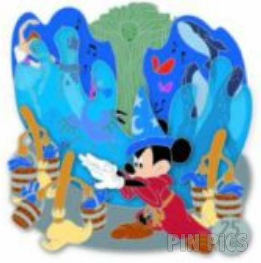 Sorcerer Mickey - Fantasia 2000 - 25 Years - Anniversary - Hinged