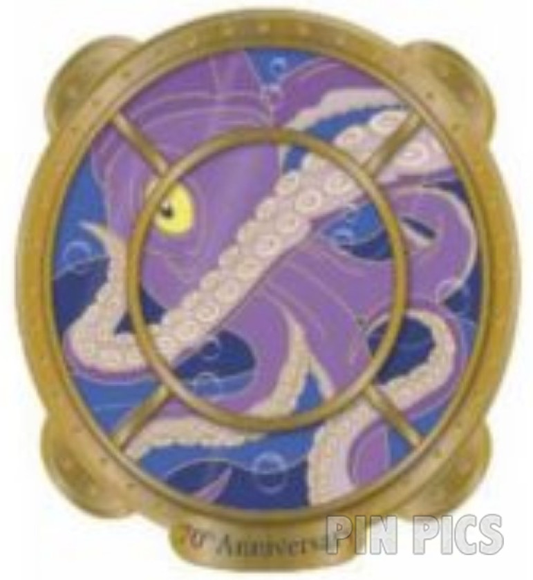 Squid Behind Porthole - 20,000 Leagues under the Sea - 70th Anniversary