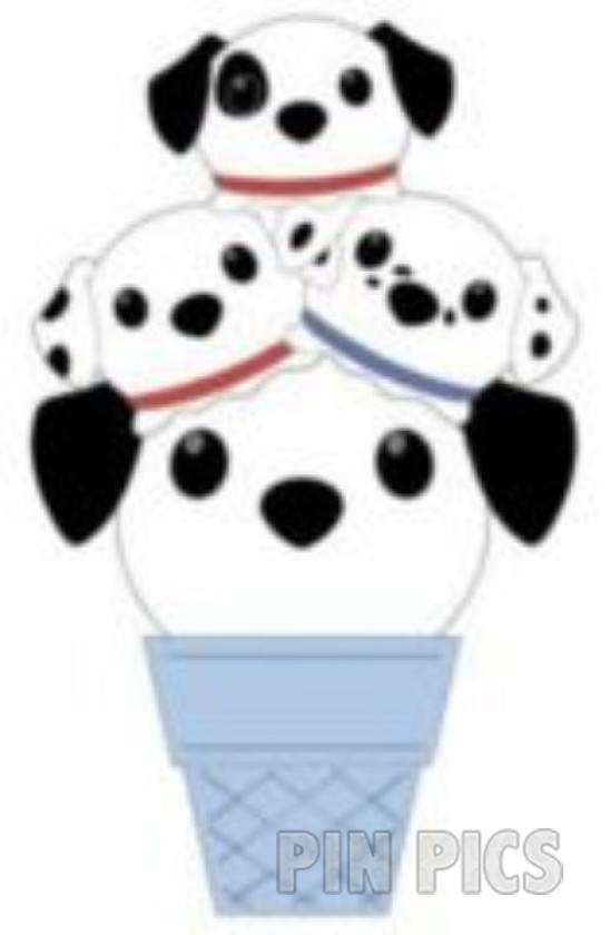 Dalmatian Dogs Set - Character Scoops - Ice Cream Cone - Free-D - December - 101 Dalmatians