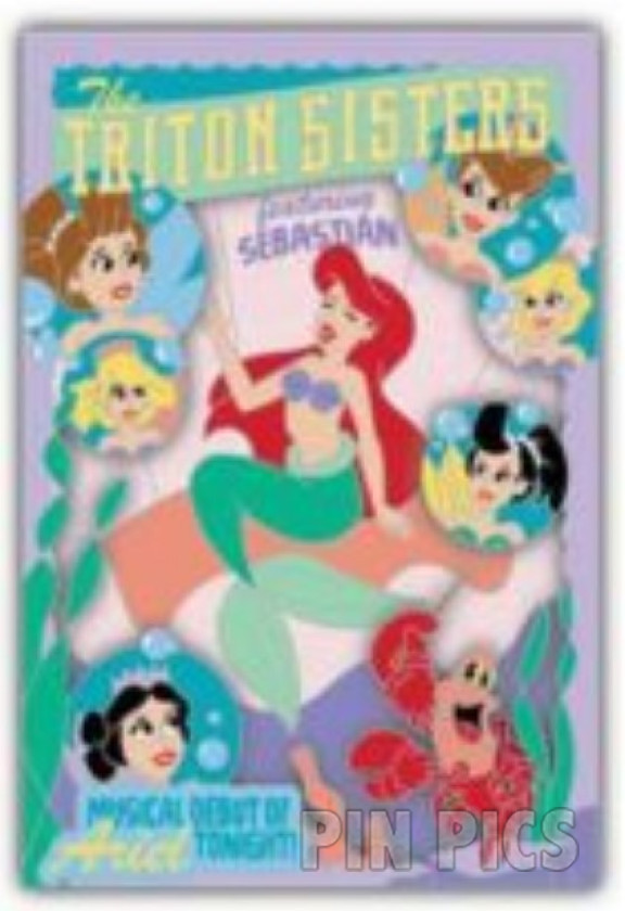 Ariel - Triton Sisters Featuring Sebastian - Showtime Posters - December - Little Mermaid