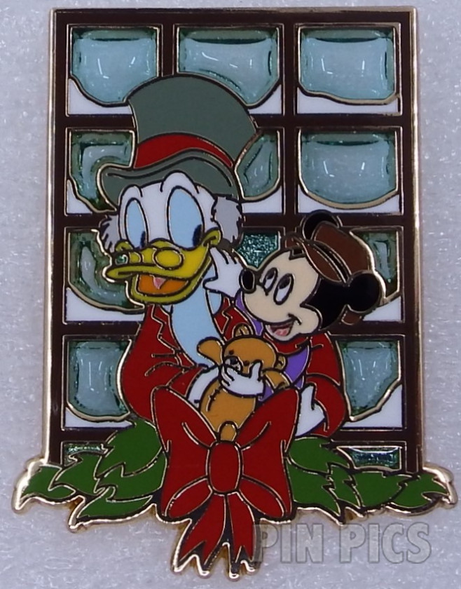 Uncle Scrooge McDuck and Tiny Tim Mouse - Advent Calendar - Mickey's Christmas Carol - Stained Glass