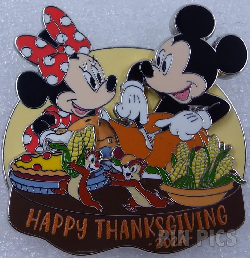 Mickey, Minnie, Chip and Dale - Happy Thanksgiving 2024 - Days of Note