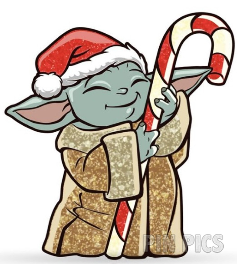 FiGPiN - Baby Yoda - 1781 - Santa Hat and Candy Cane - Christmas 2024 - Mandalorian - Star Wars