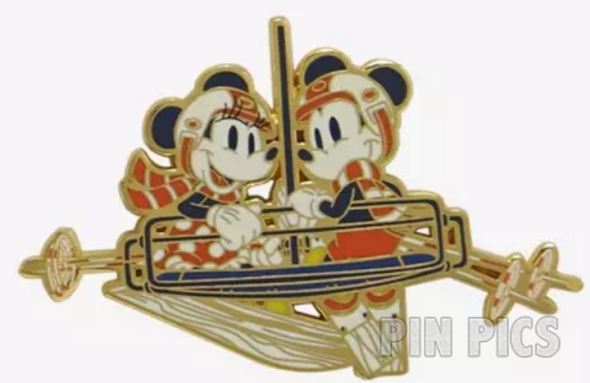 Loungefly -Minnie and Mickey - Riding on a Ski Lift - Fab Five Skiing Adventure - Mystery - BoxLunch