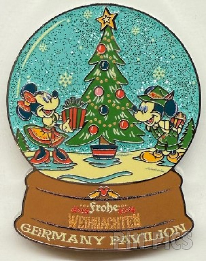 WDW - Minnie and Mickey - Christmas Snow Globe - Frohe Weihnachten - EPCOT