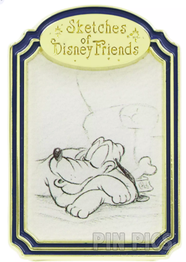 TDR - Pluto - Taking a Nap - Sketches of Disney Friends