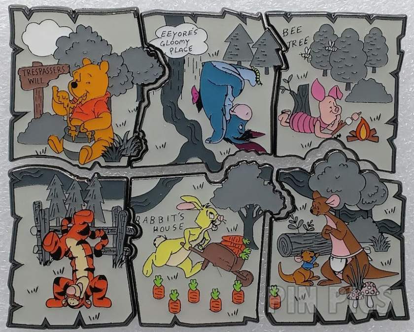 Loungefly - Winnie the Pooh Wood Map Set - Mystery - Puzzle - Hot Topic