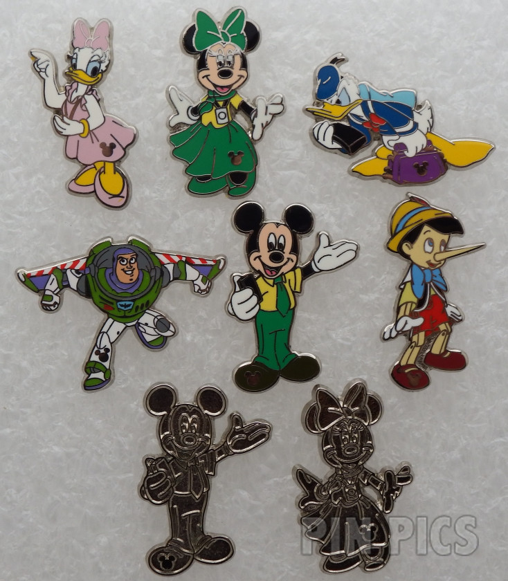 WDW - Pin Traders Statues Set - Disney Springs - Hidden Mickey 2013