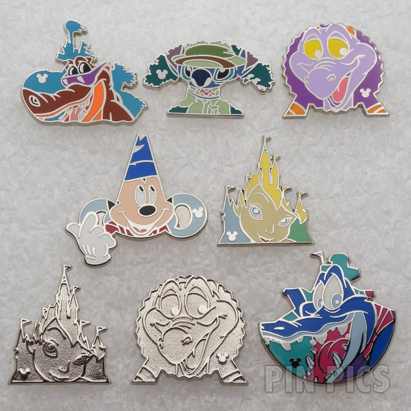 WDW - Characters as Park Icons Set - Hidden Mickey 2013