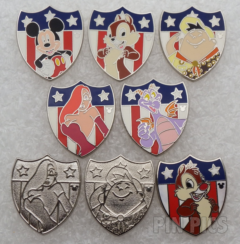 WDW - Patriotic Shield Set - Hidden Mickey 2013