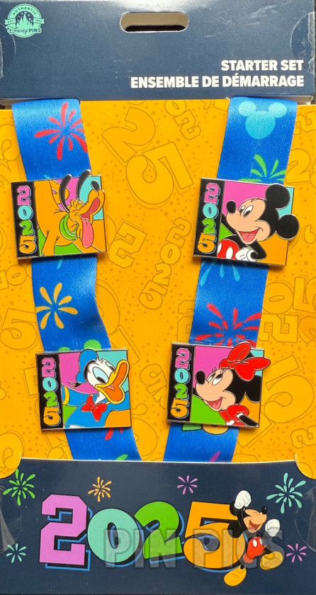 Mickey and Friends Dated 2025 Starter Lanyard Set