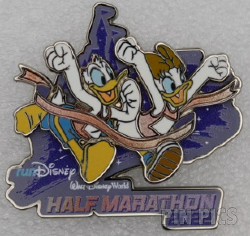 WDW - Donald and Daisy Duck - Crossing Finish Line - Half Marathon 2022 - runDisney