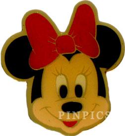 Minnie Mouse Face with Pink Bow and Gold Border