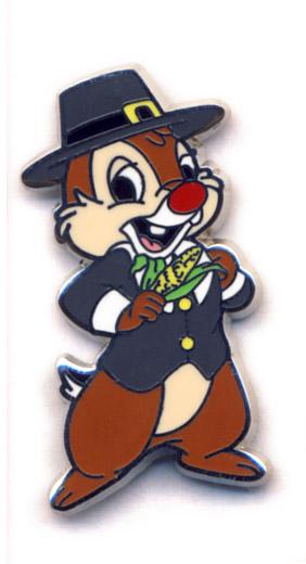 Thanksgiving - Chip and Dale (2 Pin Set) - Pilgrim Dale ONLY