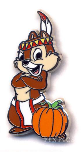 Thanksgiving - Chip and Dale (2 Pin Set) - Indian Chip ONLY