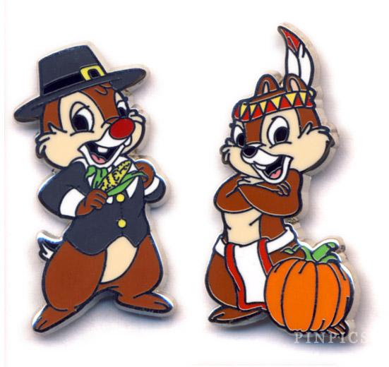 Thanksgiving - Chip and Dale (2 Pin Set)