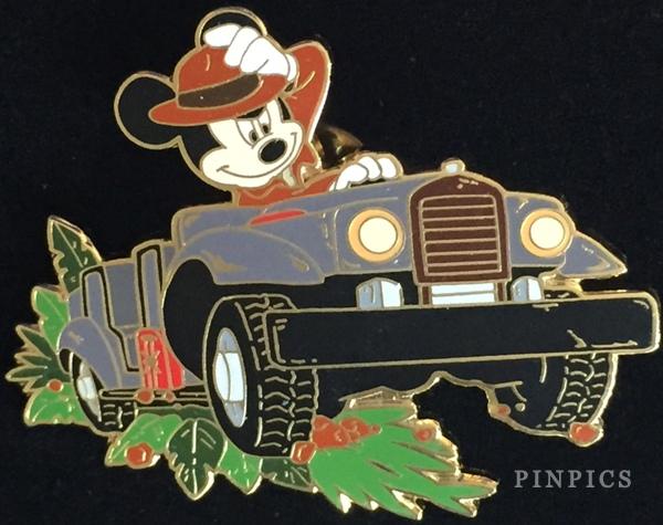 Indiana Jones 10th Anniversary Framed Pin Set (Mickey driving Jeep)