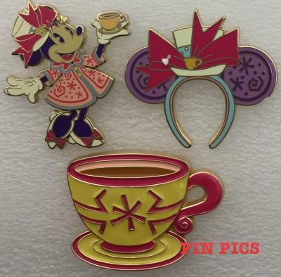 Trade Auction: - DLR 2015 Hidden Mickey Mad Tea Party Cup 5 Pin Set, Ends:  Sunday, January 28, 8pm MST