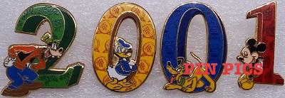 Character Year Pins - 2001 Year Set