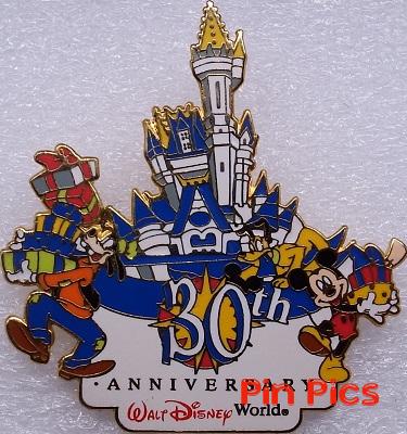 WDW - Mickey Pluto Goofy - Holding Presents - 30th Anniversary - Castle