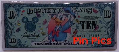 Disney Dollars 2 Piece Pin Set - Ten (Donald Duck)
