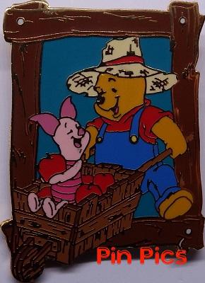 JDS - Pooh and Piglet - Walt Disney 100th Year - Gardening - Wood frame