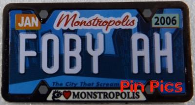 WDI - Monster's Inc. - Monstropolis License Plate FOBY AH
