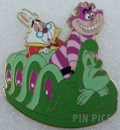 WDI - Cheshire Cat White Rabbit - Wonderland Characters on Caterpillar Ride - Alice in Wonderland