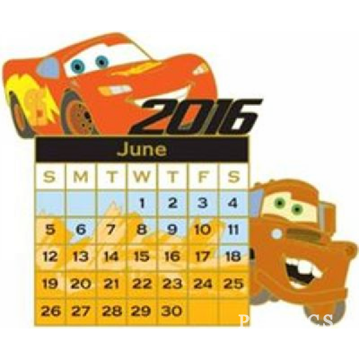 DSSH - Lightning McQueen and Tow Mater - Cars - June - Pixar - Calendar