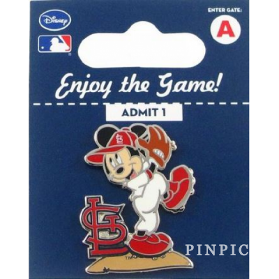 St. Louis Cardinals Minnie Mouse #1 Fan Disney Pin