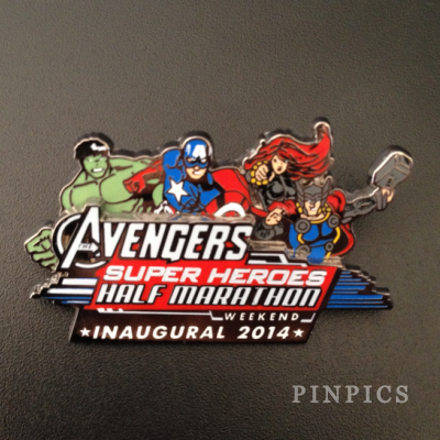 DLR - Avengers Super Heroes Inaugural 2014 Marathon - Half Marathon Logo