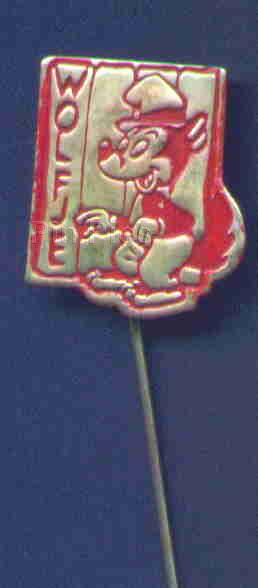 Wolfje Stick Pin Red