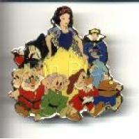 Snow White, 7 Dwarfs, Oueen, & Witch 50th Anniversary Logo 1987