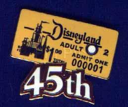 Disneyland 45th. Anniversary LE set 'Admit Ticket'
