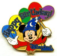 DLR - Happy Birthday Balloons (Sorcerer Mickey)