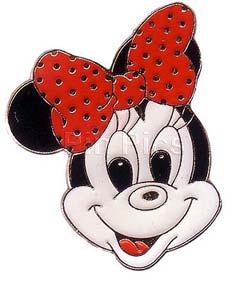 Minnie Head - Red Bow (White Face)