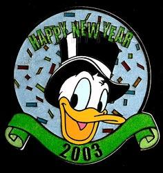 Disney Auctions - Donald Duck New Year 2003 Pin (Black Prototype)