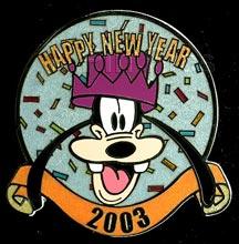 Disney Auctions - Goofy New Year 2003 Pin (Silver Prototype)