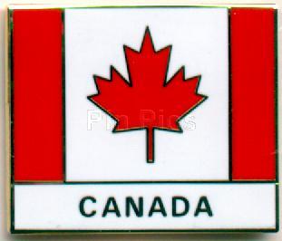 WDW - Canada Flag - Epcot 15 Year Future World - World Showcase Framed Set