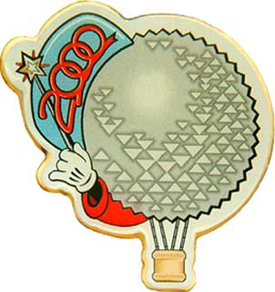 Spaceship Earth Millennium Balloon press pin
