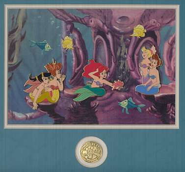 DCL - Ariel, Attina, Adella, Andrina, Aquata - Someone's on Her Mind Framed Set - Pin Trading Under the Sea - Little Mermaid