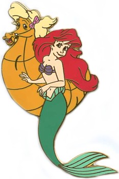 Little Mermaid Wooden Boxed Pin Set (Ariel & Seahorse)