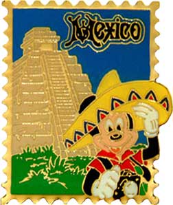 Mickey Mouse - Epcot 15th Anniversary - Mexico Stamp