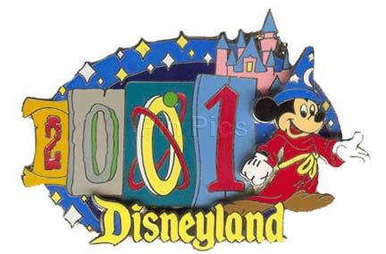 DLR - New Year 2001 Logo (Sorcerer Mickey)