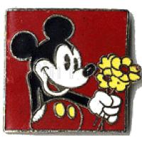 Mickey Mouse with a flower