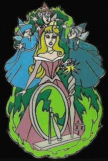 Disney Sleeping Beauty Pins Lot of Three