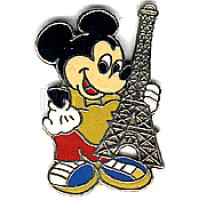 Mickey Mouse Holding the Eiffel Tower