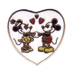 Multiple - Mickey & Minnie - White Heart - Version 2